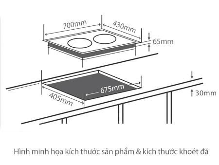Bếp từ đôi Sunhouse Apex APB9922 3700 W