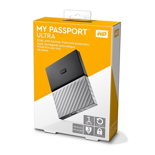 HDD WD My Passport Ultra 1TB 2.5 Đen xám -WDBTLG0010BGY-WESN