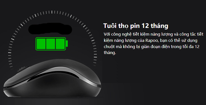 Chuột quang không dây Rapoo M10 Plus màu đen