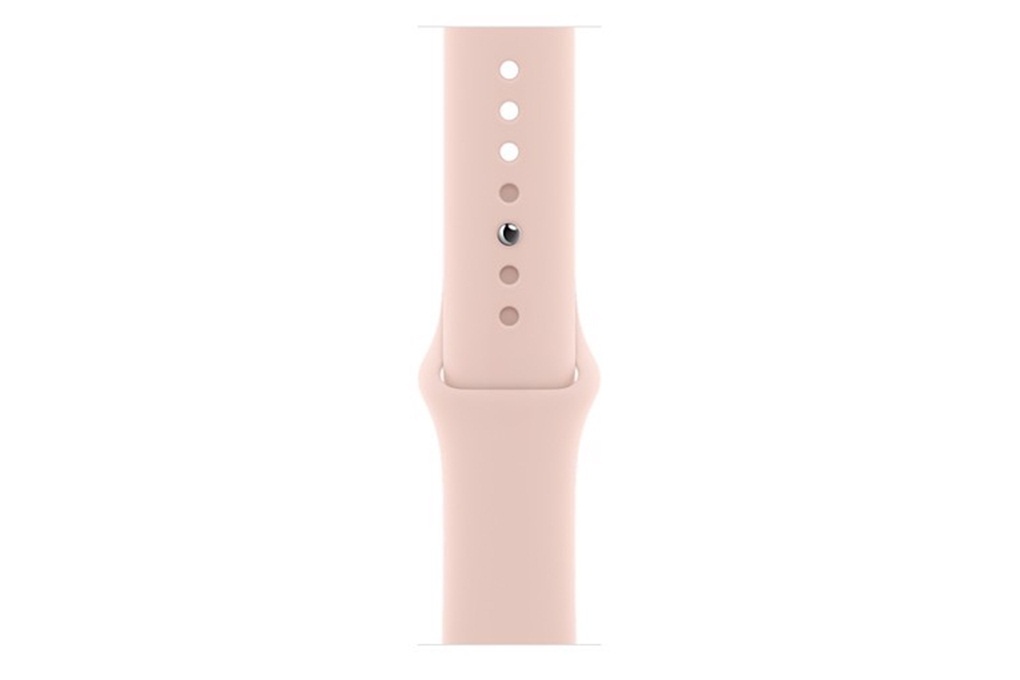 Apple Watch SE 44mm (4G) viền nhôm vàng - Dây cao su Hồng Chính hãng (MYEX2VN/A)
