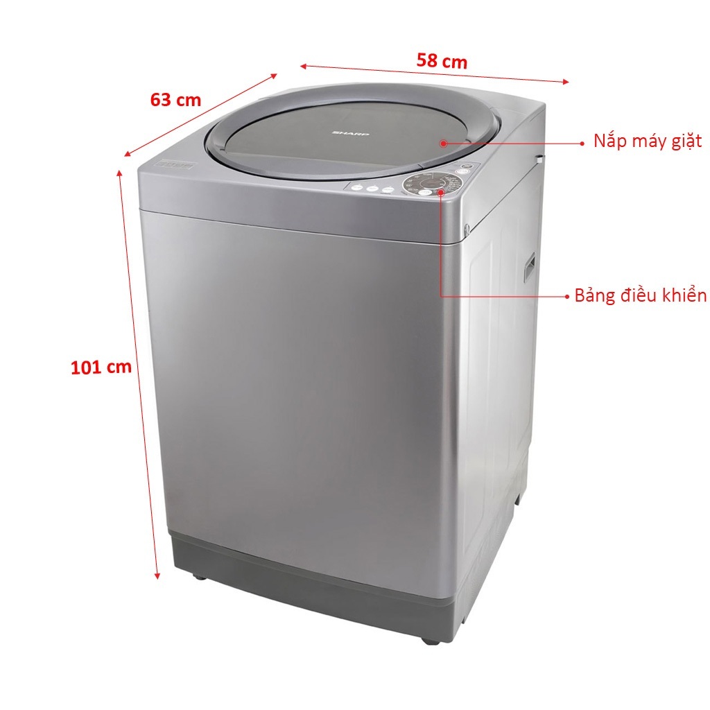 Máy giặt 9.5 Kg Sharp ES-U95HV-S