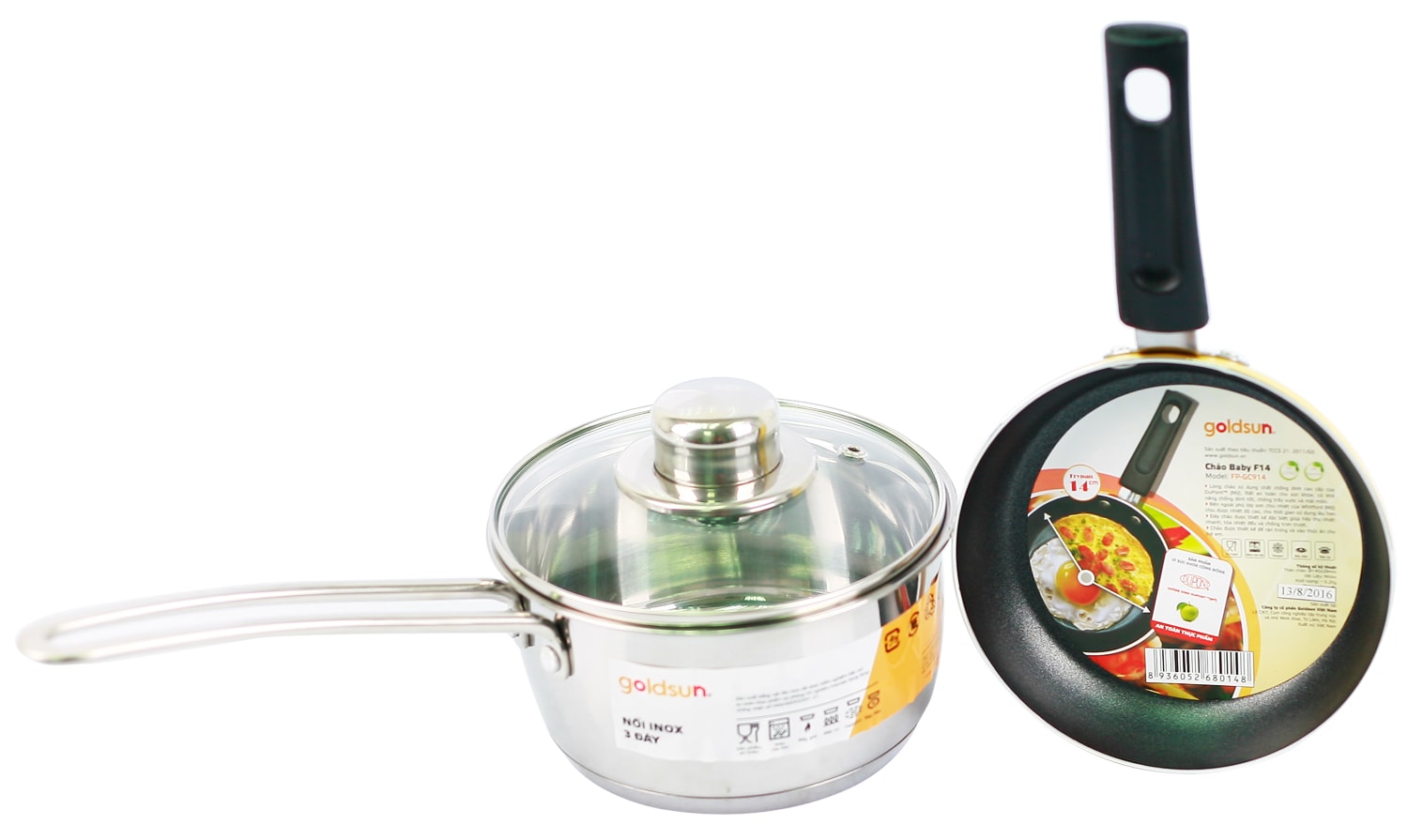 Bộ set baby Goldsun (1 nồi + 1 chảo) GE16-2303SG