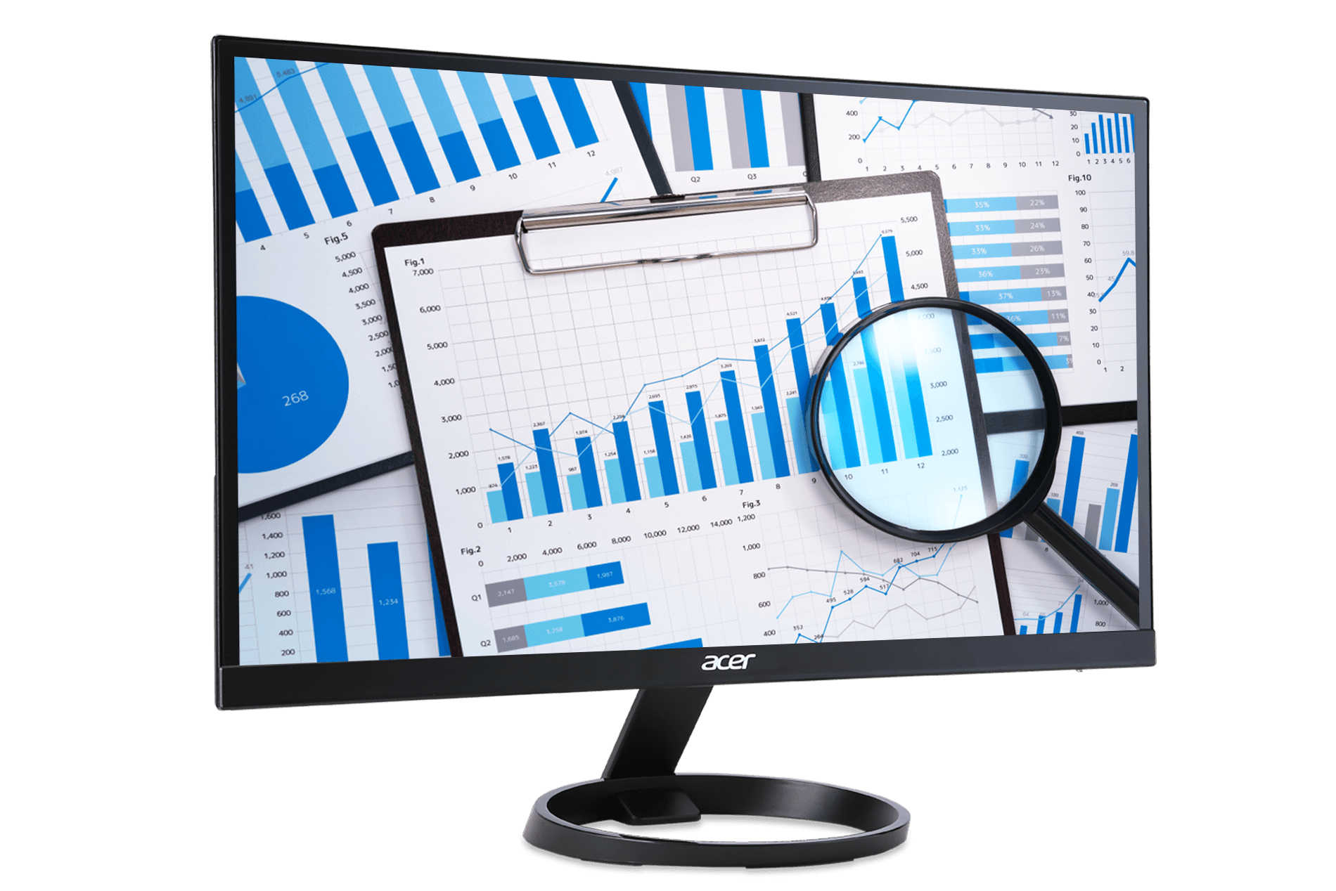 Màn hình Acer R241Y 23.8FHD LED IPS, VGA/HDMI/Speaker 75Hz, tràn viền