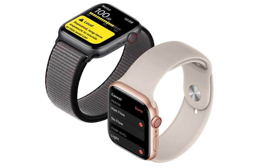 Apple Watch 5 40mm (4G) Viền Thép Bạc - Dây Trắng Chính hãng (MWX52VN/A)