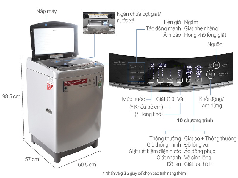 Máy giặt 11Kg LG T2311DSAL.AFSPEVN