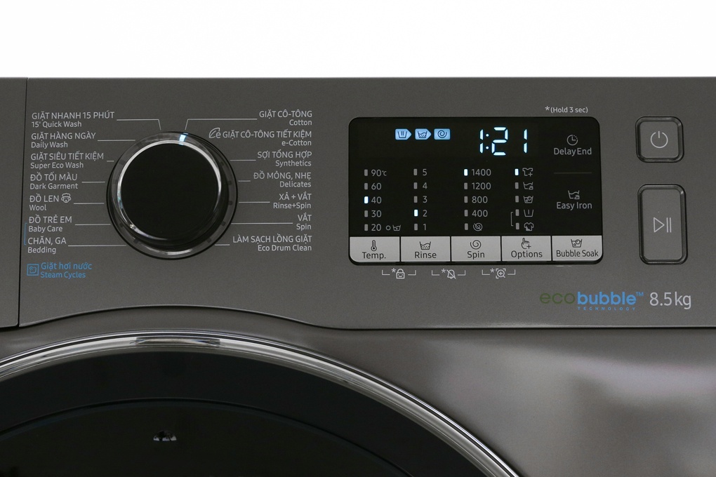 Máy giặt 8.5 Kg Samsung Addwash WW85K54E0UX/SV hơi nước