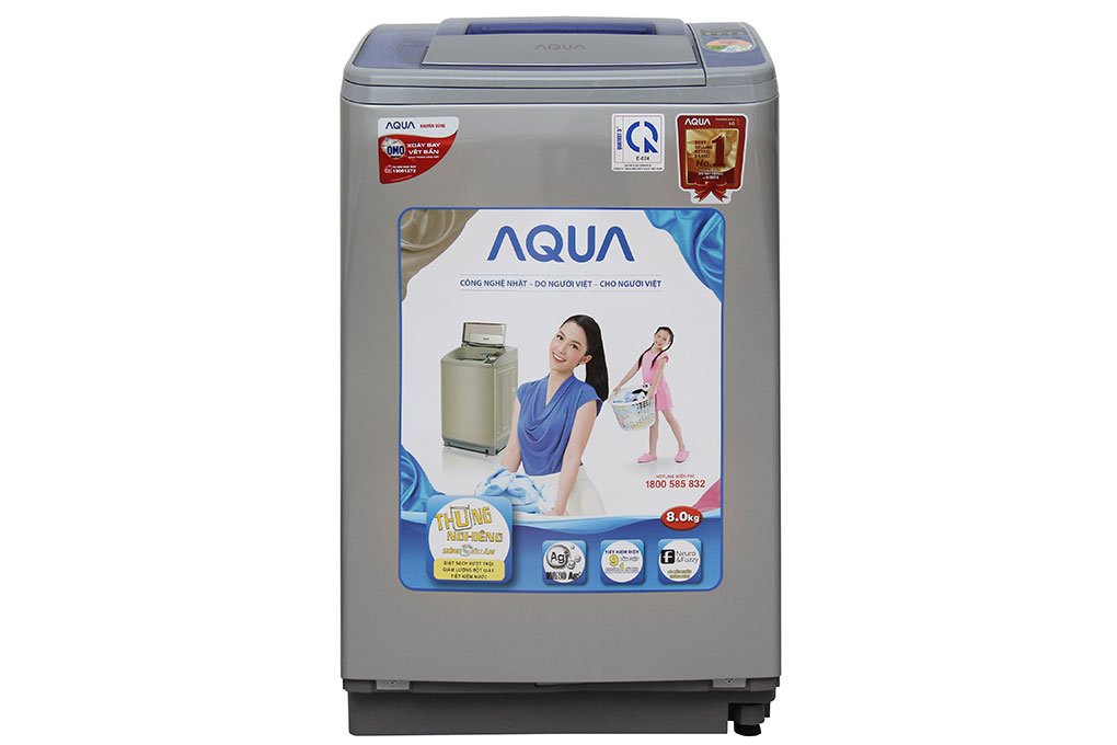 Máy giặt 8 Kg Aqua AQW-U800Z2T lồng nghiêng