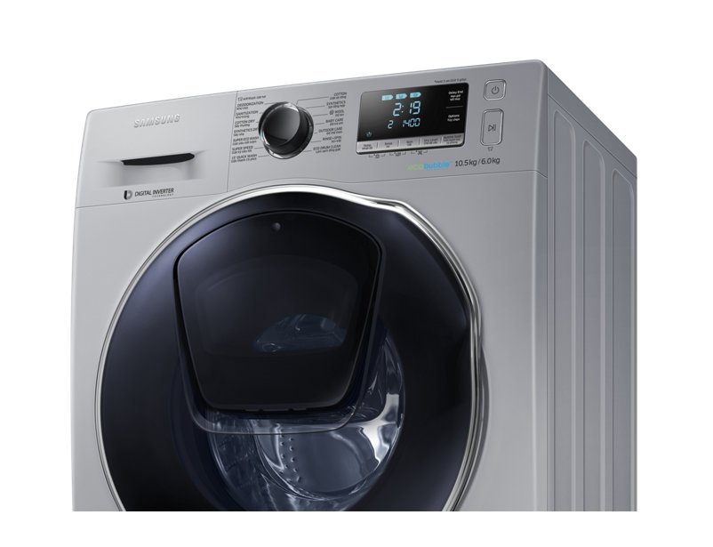 Máy giặt lồng Ngang 10.5Kg + Sấy 6Kg Samsung WD10K6410OS/SV