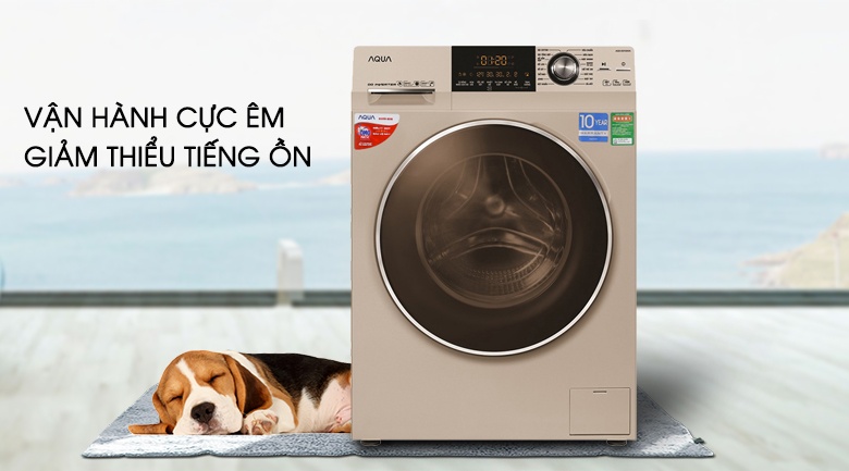 Máy giặt AQUA lồng ngang 8.5kg AQD-D850E.N