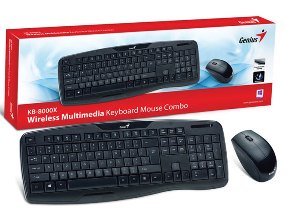 Bộ bàn phím chuột không dây Genius KB8000