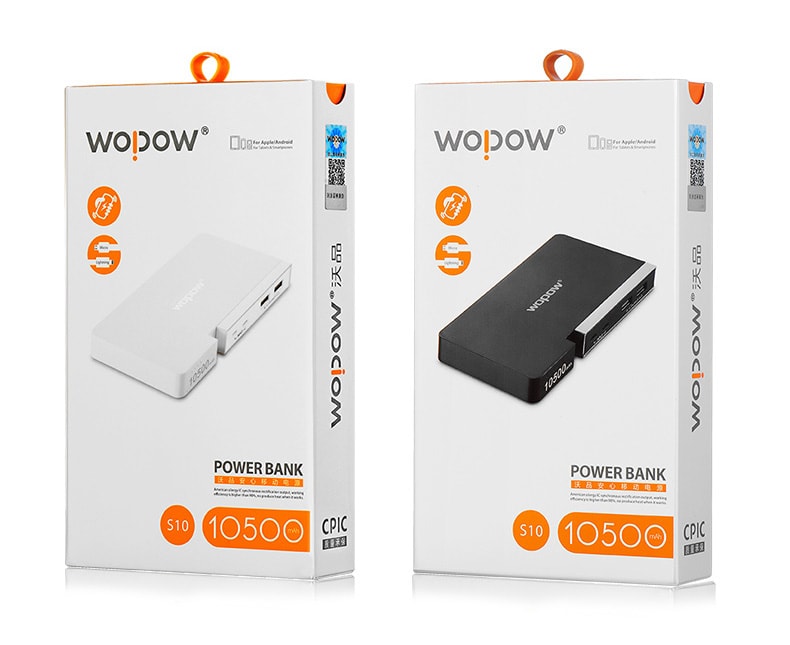 Pin sạc dự phòng WOPOW S10 10.500mAh - Bảo hành 30 ngày