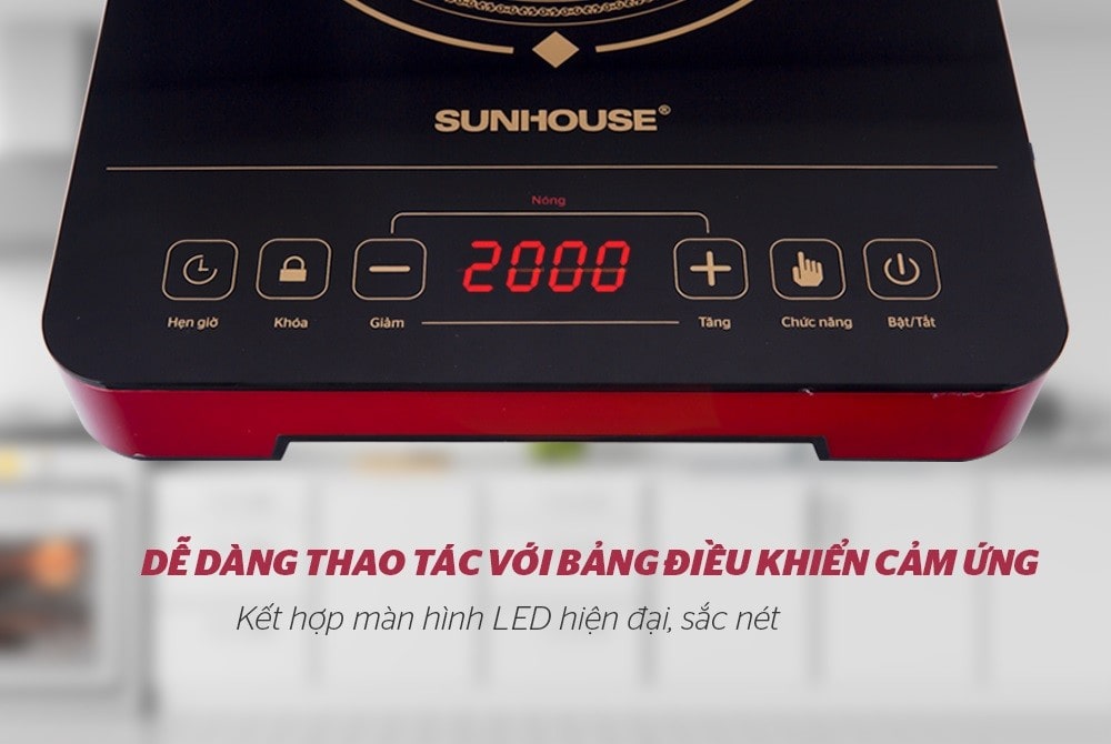 Bếp hồng ngoại cảm ứng Sunhouse SHD6014 2000W