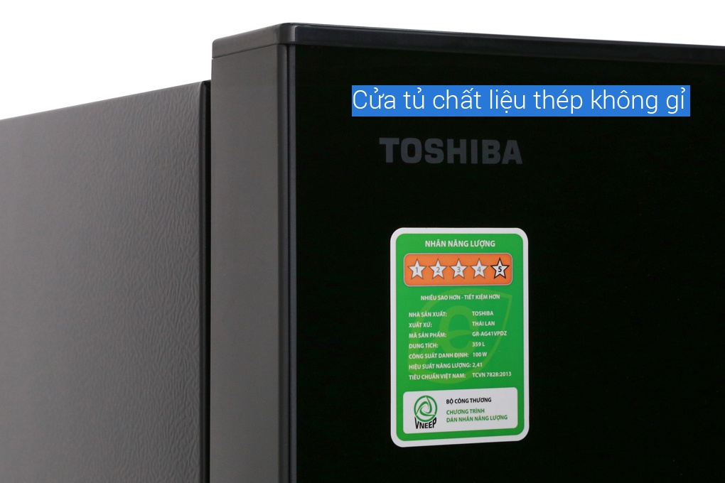 Tủ lạnh 2 cánh Inverter Toshiba GR-AG41VPDZ/XK - 359 Lít (Gương Đen)