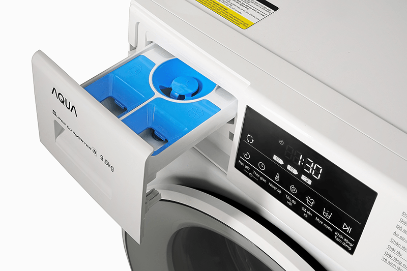 Máy giặt AQUA lồng ngang 9.5kg AQD-D950E.W