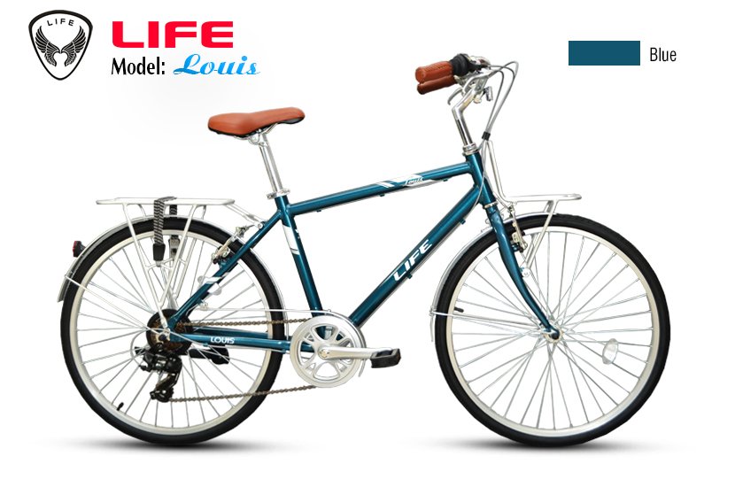 Xe đạp loại thường Life 26 LOUIS (Xanh) -Xe Nam khung Nhôm
