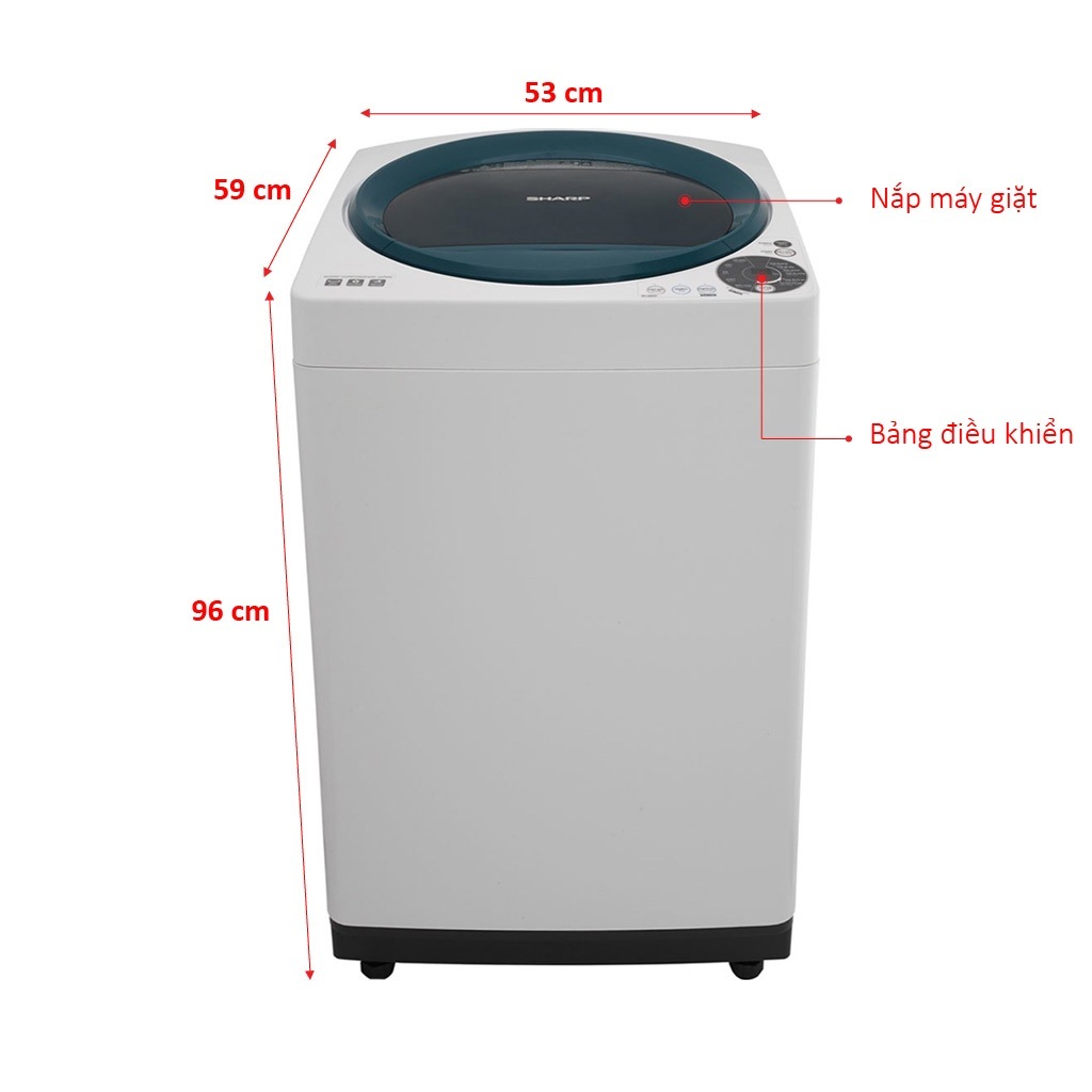 Máy giặt 8.2 Kg Sharp ES-U82GV-G (màu xanh)