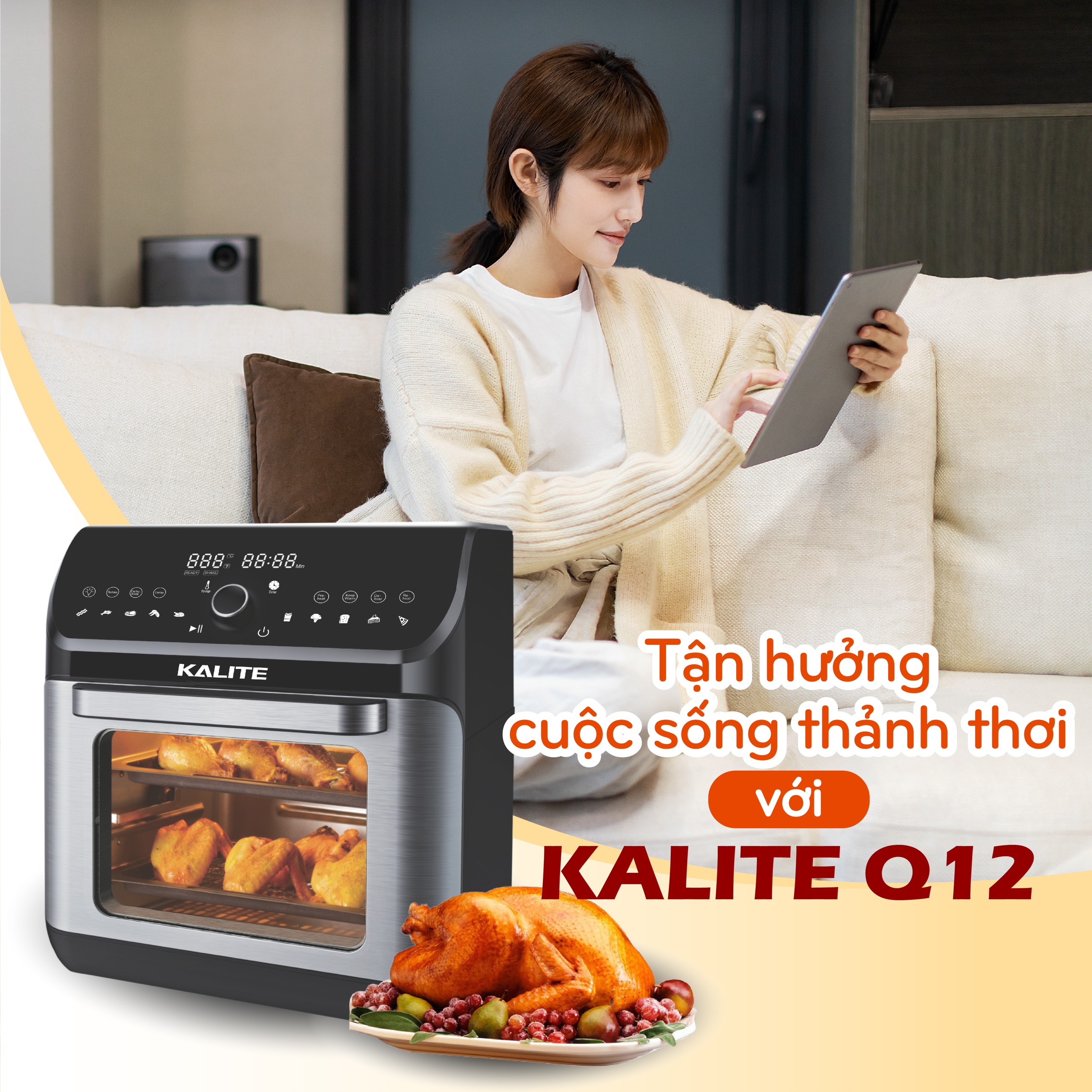 Nồi chiên không dầu KALITE Q12