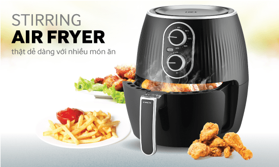 Nồi chiên không dầu 3.6L Coex AFC-3101 (Đen)