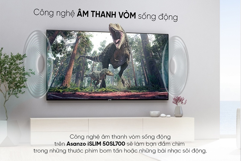 Smart Tivi 4K 50 inch Asanzo 50SL700 HDR Android