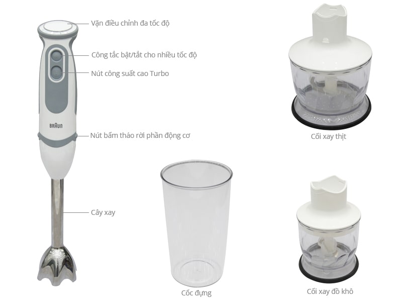 Máy xay sinh tố cầm tay Braun MQ5030 Sauce Special