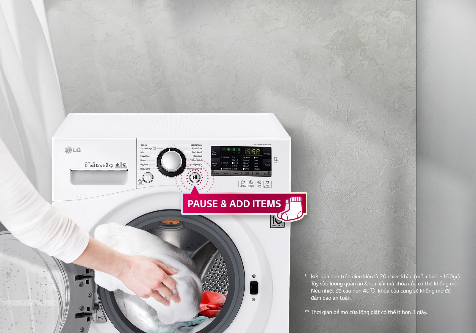 Máy giặt 10.5 Kg lồng ngang LG F1450HPRB lồng ngang (màu đen)