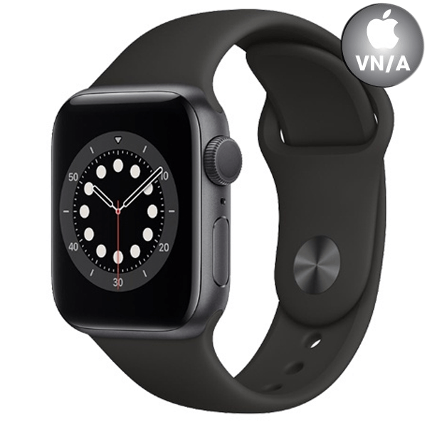 Apple Watch SE 44mm (GPS) viền nhôm xám - Dây cao su Đen Chính hãng (MYDT2VN/A)