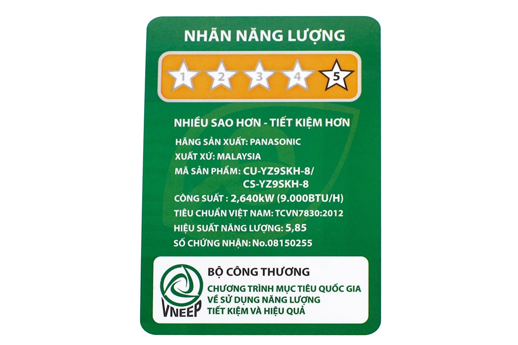 Điều hòa 2 chiều Inverter Panasonic YZ9SKH-8 - 9000 BTU