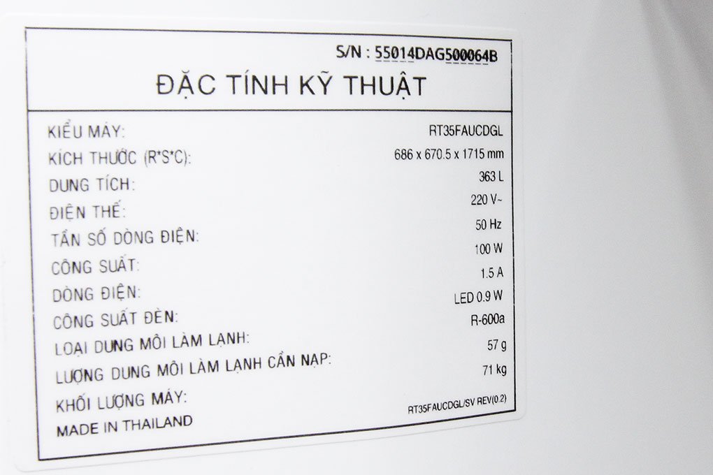 Tủ lạnh Samsung RT35FAUCDGL/SV - 363 Lít Inverter