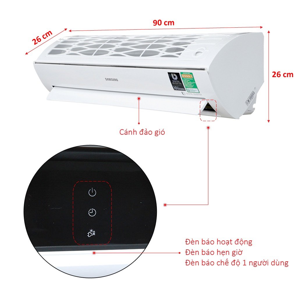 Điều hòa Samsung 1 chiều Inverter 18100BTU AR18MVFSBWKNSV