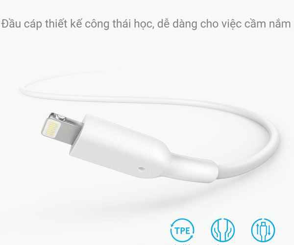 Cáp Lightning Anker Powerline II - Dài 0.9m - A8432