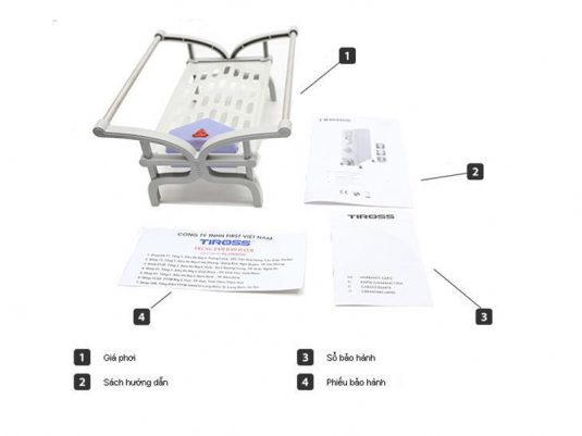 Máy sưởi dầu TIROSS TS-926, 13 thanh, quạt thổi, giá phơi