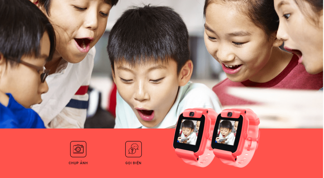 Đồng hồ thông minh trẻ em Masstel Smart Hero Hồng / Đỏ