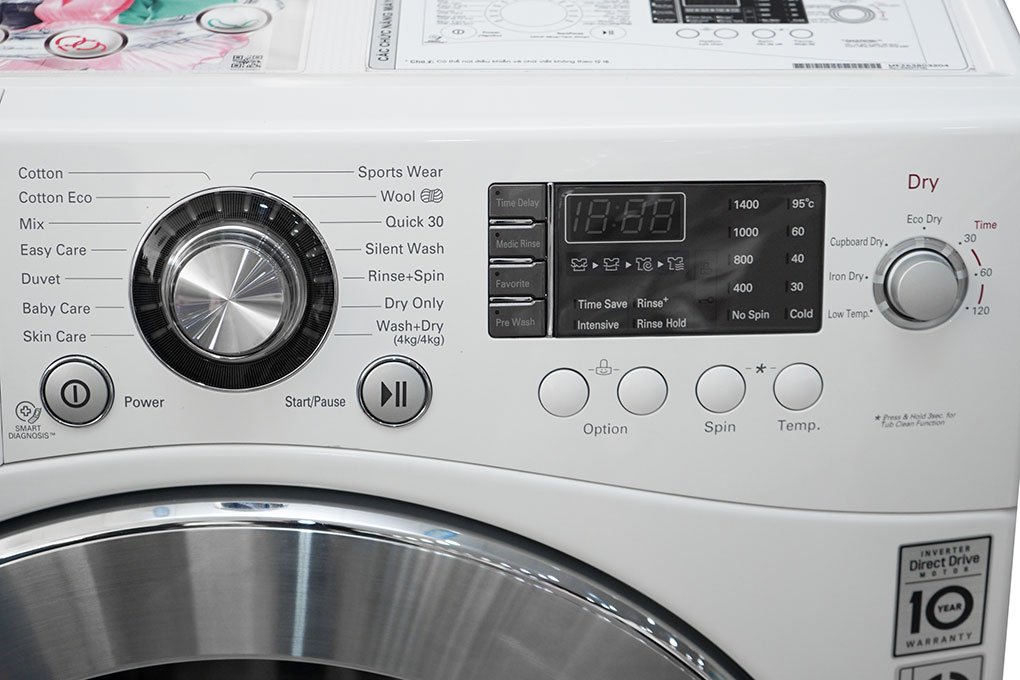 Máy giặt 8 Kg LG WD-20600 lồng ngang, sấy 5kg