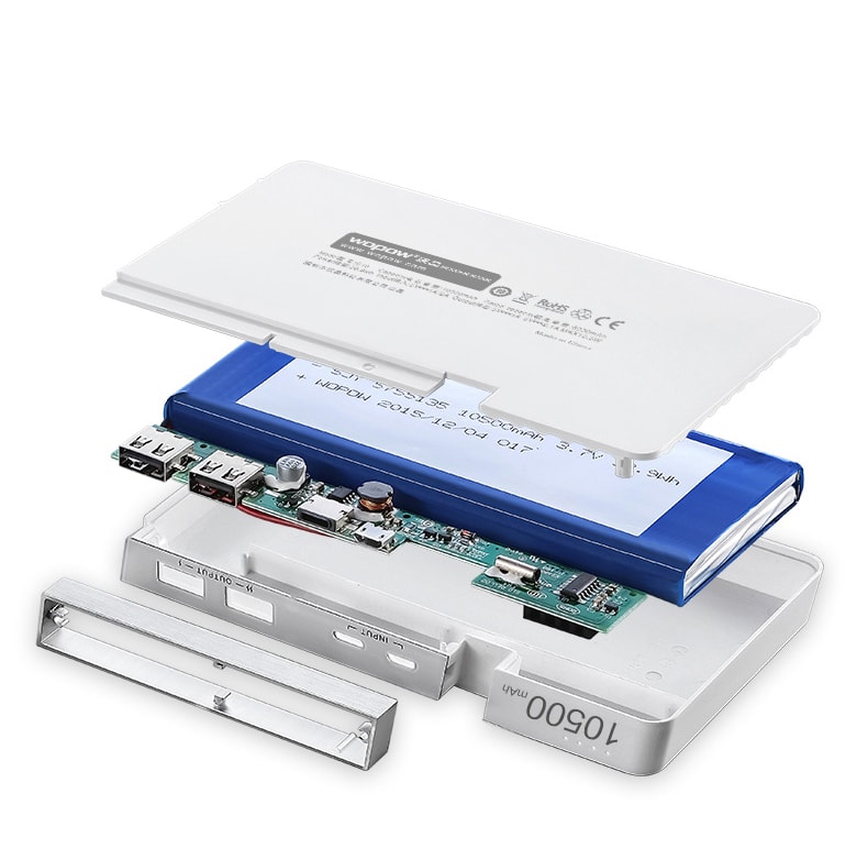 Pin sạc dự phòng WOPOW S10 10.500mAh - Bảo hành 30 ngày