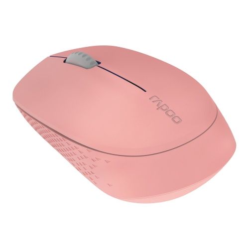 Chuột không dây đa kêt nối Wireless và Bluetooth Rapoo M100 Silent Hồng