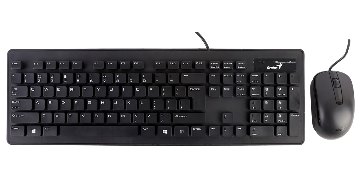 Bộ phím chuột có dây Slimstar Genius C130 màu đen