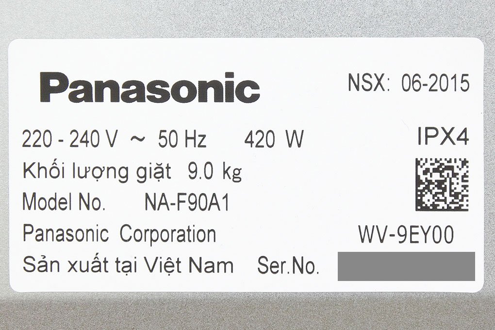Máy giặt 9 Kg Panasonic NA-F90A1WRV lồng đứng