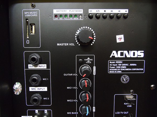 Loa kéo Acnos KB50U (Kèm 2 micro ko dây) 400W Bass 45cm