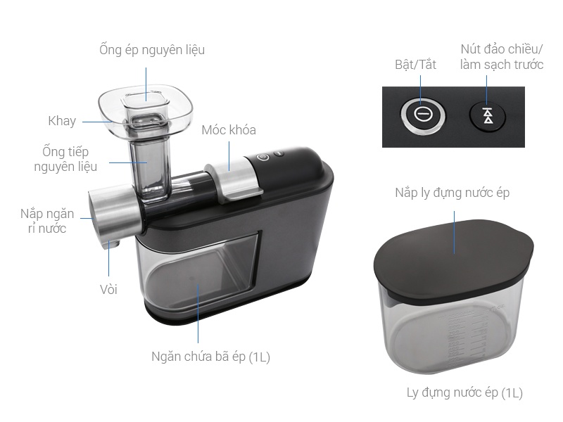 Máy ép hoa quả chậm Philips HR1897