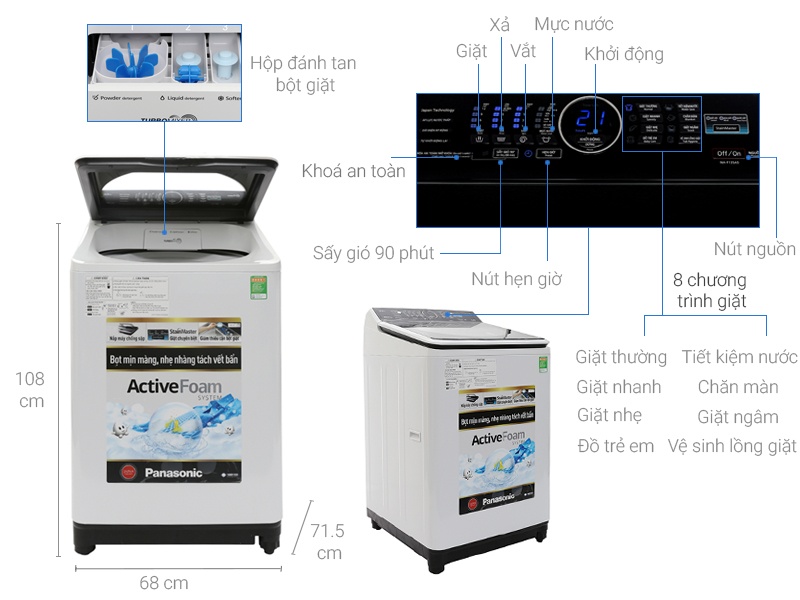 Máy giặt 13.5Kg Panasonic F135A5WRV