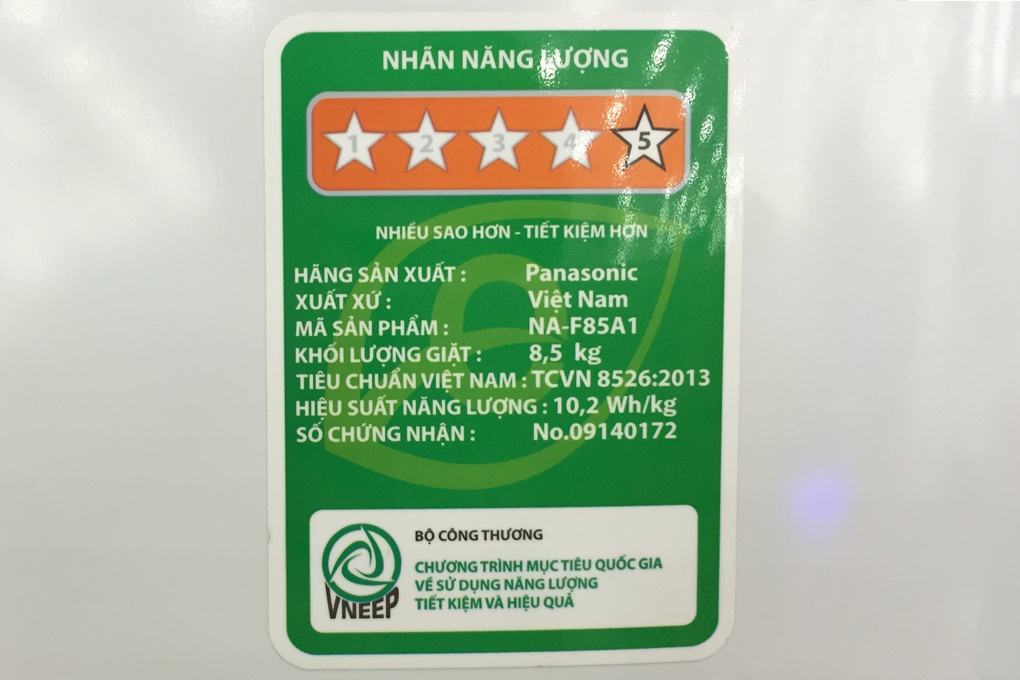 Máy giặt 8.5 Kg Panasonic NA-F85A1WRV lồng đứng