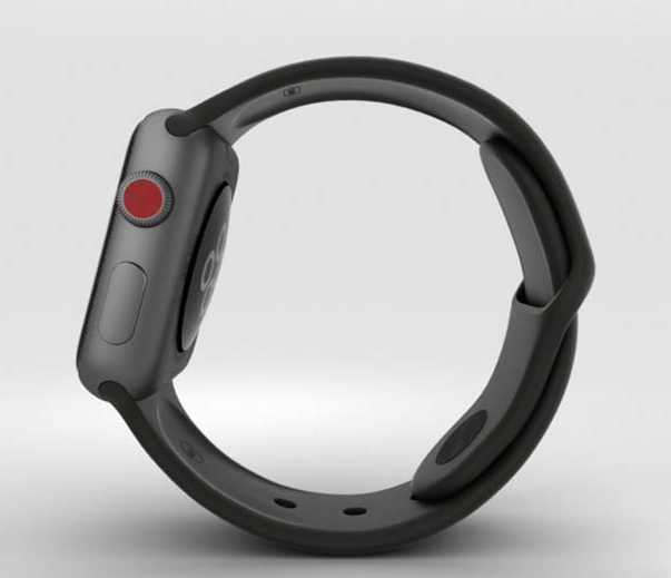 Apple Watch Series 3 38mm Space Gray Aluminum Case with Black Sport Band MQKV2 (GPS)