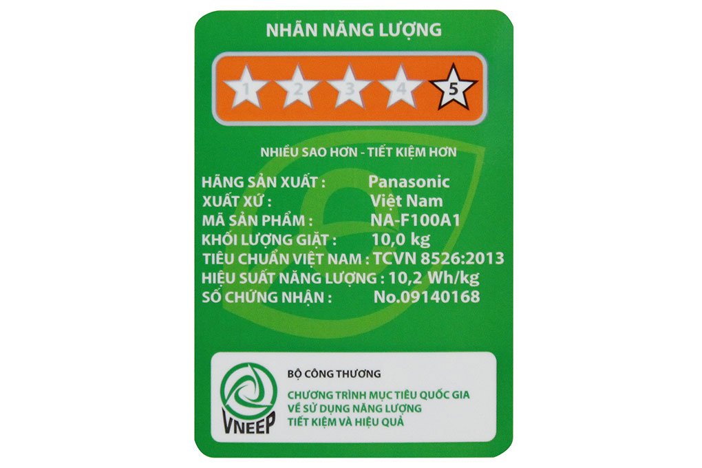 Máy giặt 10 Kg Panasonic NA-F100A1WRV lồng đứng
