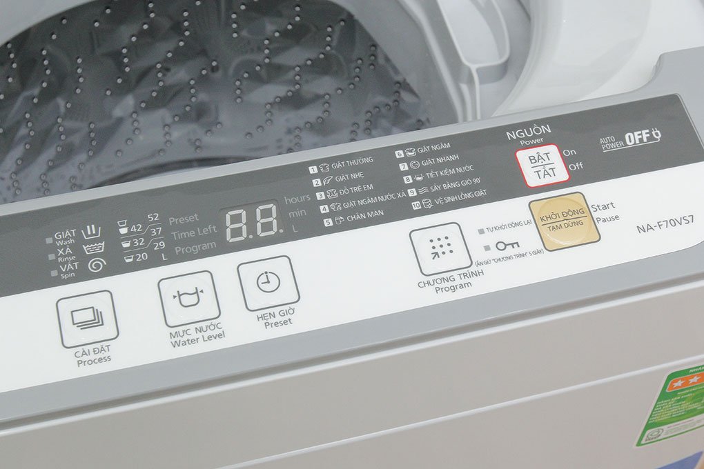 Máy giặt 7 Kg Panasonic NA-F70VS7HRV lồng đứng (Trắng)