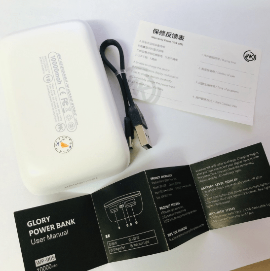 Pin dự phòng WK WP-009 Glory 10.000mAh - Bảo hành 30 ngày