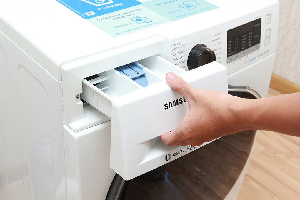 Máy giặt 8.5 Kg Samsung WD85J5410AW/SV lồng ngang, sấy 6 Kg