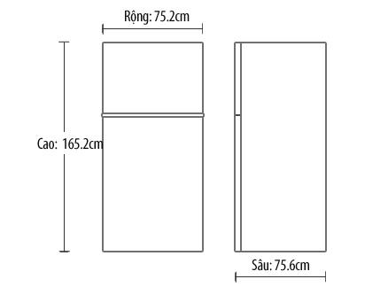 Tủ lạnh Mitsubishi Electric MR-F55EH-SW-V - 460 Lít