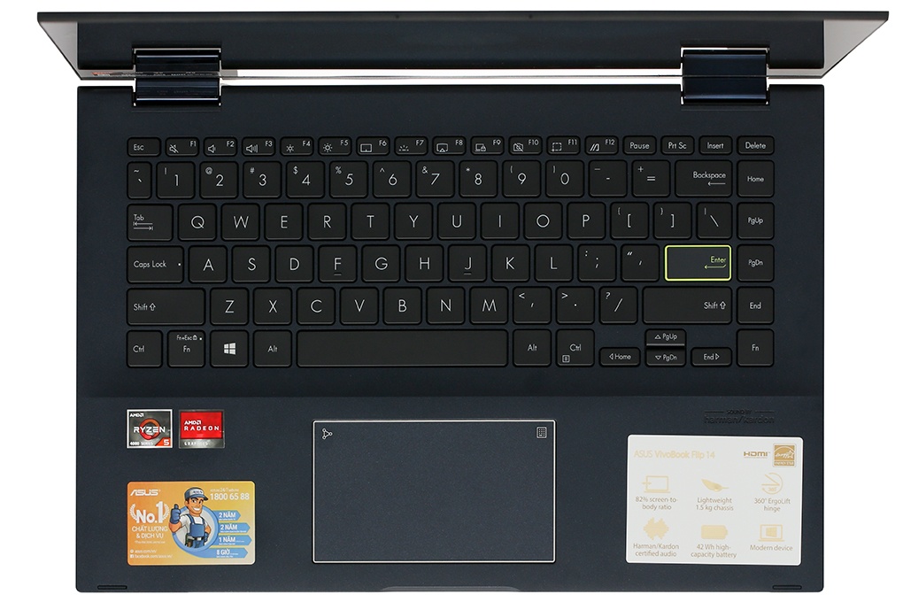 Laptop Asus VivoBook Flip 14 TM420IA-EC031T Đen