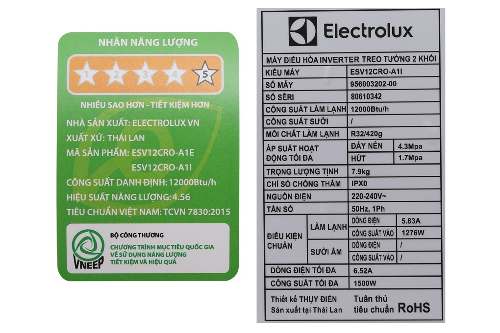 Điều hòa 1 chiều Inverter Electrolux ESV12CRO-A1 - 12.000BTU