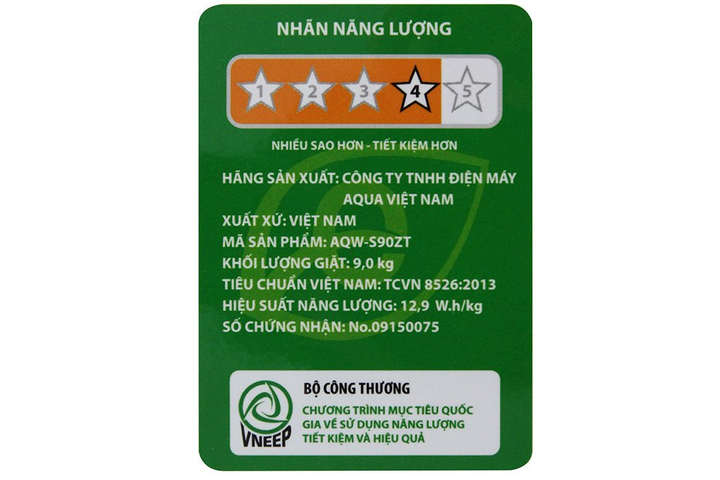 Máy giặt 9 Kg AQua AQW-S90ZT lồng đứng
